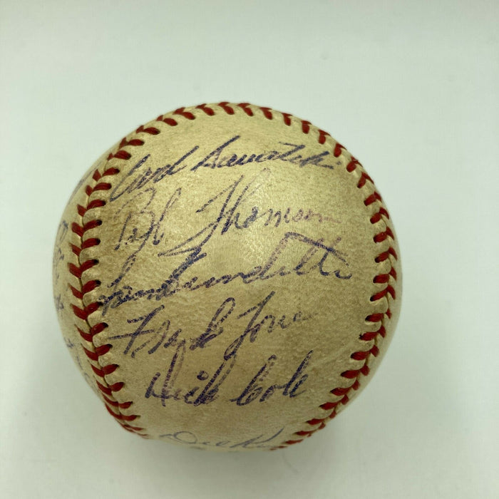 1957 Milwaukee Braves World Series Champs Team Signed Baseball Hank Aaron JSA