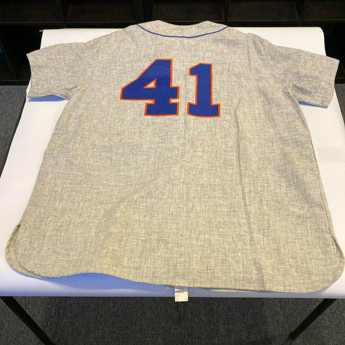 Tom Seaver Signed Mets Authentic Mitchell & Ness Throwback Jersey
