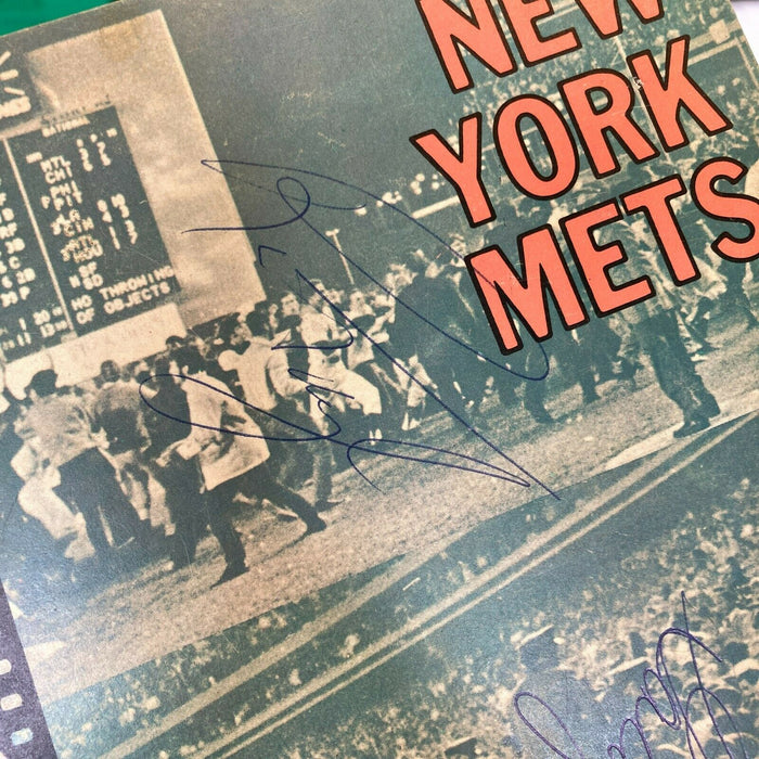 Lot Of (3) 1970 New York Mets Signed Vintage Yearbooks