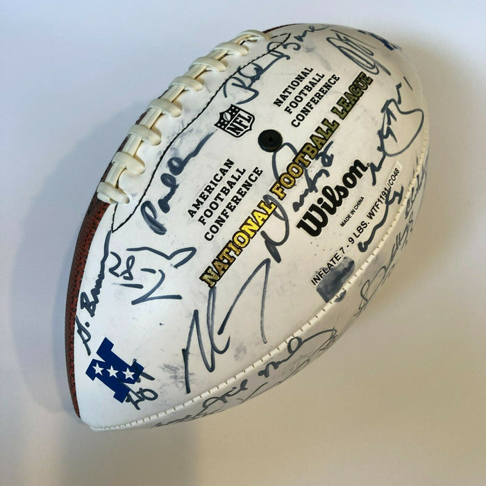 2010 Pro Bowl Team Signed Football 40 Sigs Drew Brees Matt Ryan JSA COA