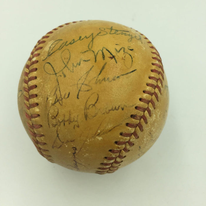 1950 NY Yankees World Series Champs Team Signed Baseball Joe Dimaggio JSA COA