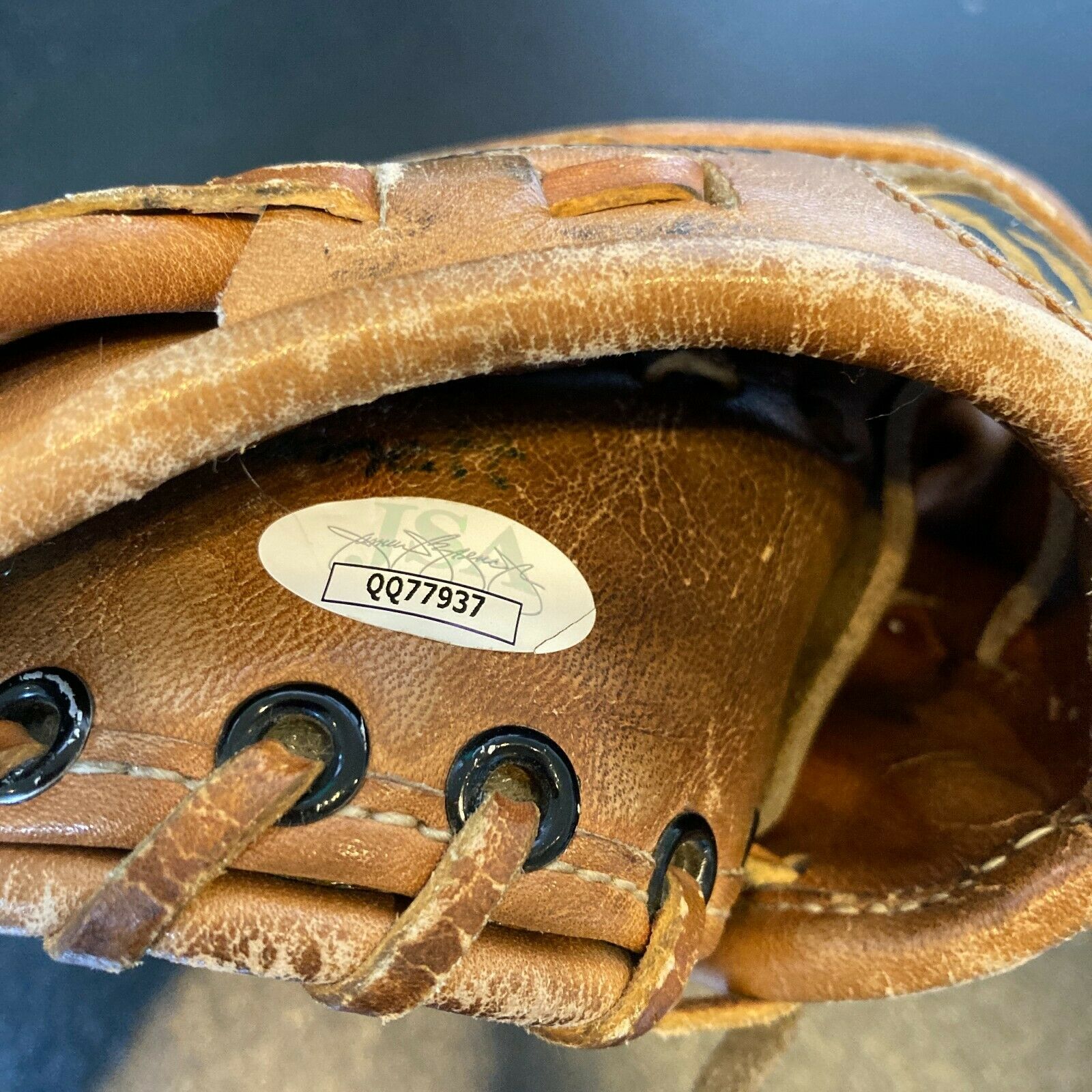 Glen Beckert Signed 1960's Game Model Baseball Glove 1969 Chicago Cubs JSA  COA