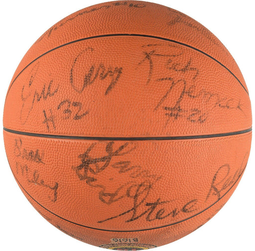 1979 Indiana State Sycamores Team Signed Basketball Larry Bird PSA DNA & Beckett