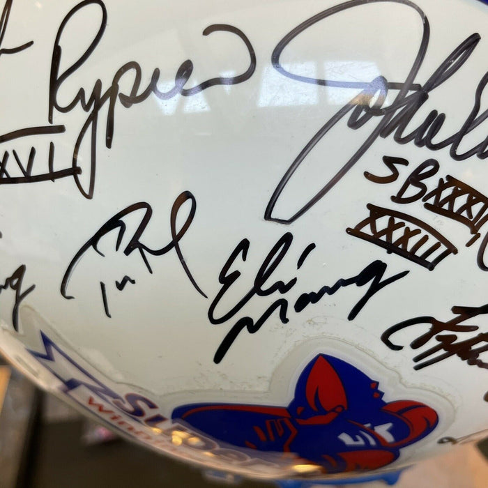Super Bowl Quarterback Legends Signed Helmet 25 Sigs Tom Brady PSA DNA & Beckett