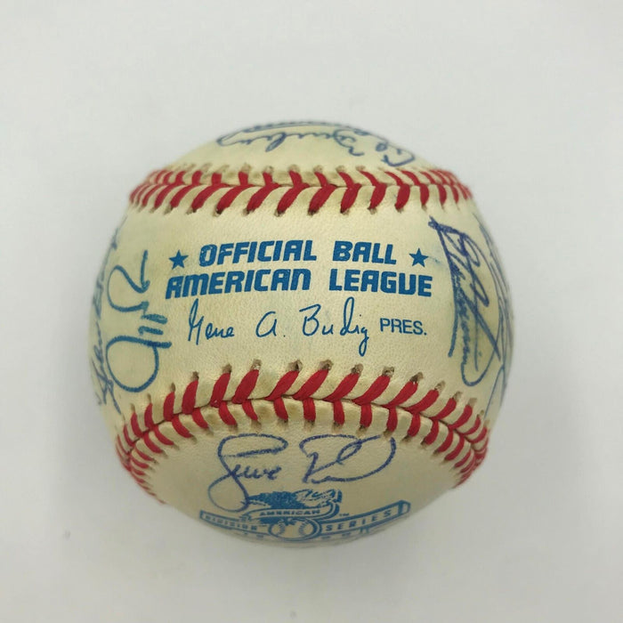 1998 Cleveland Indians Team Signed ALCS Baseball Jim Thome 31 Sigs PSA DNA COA