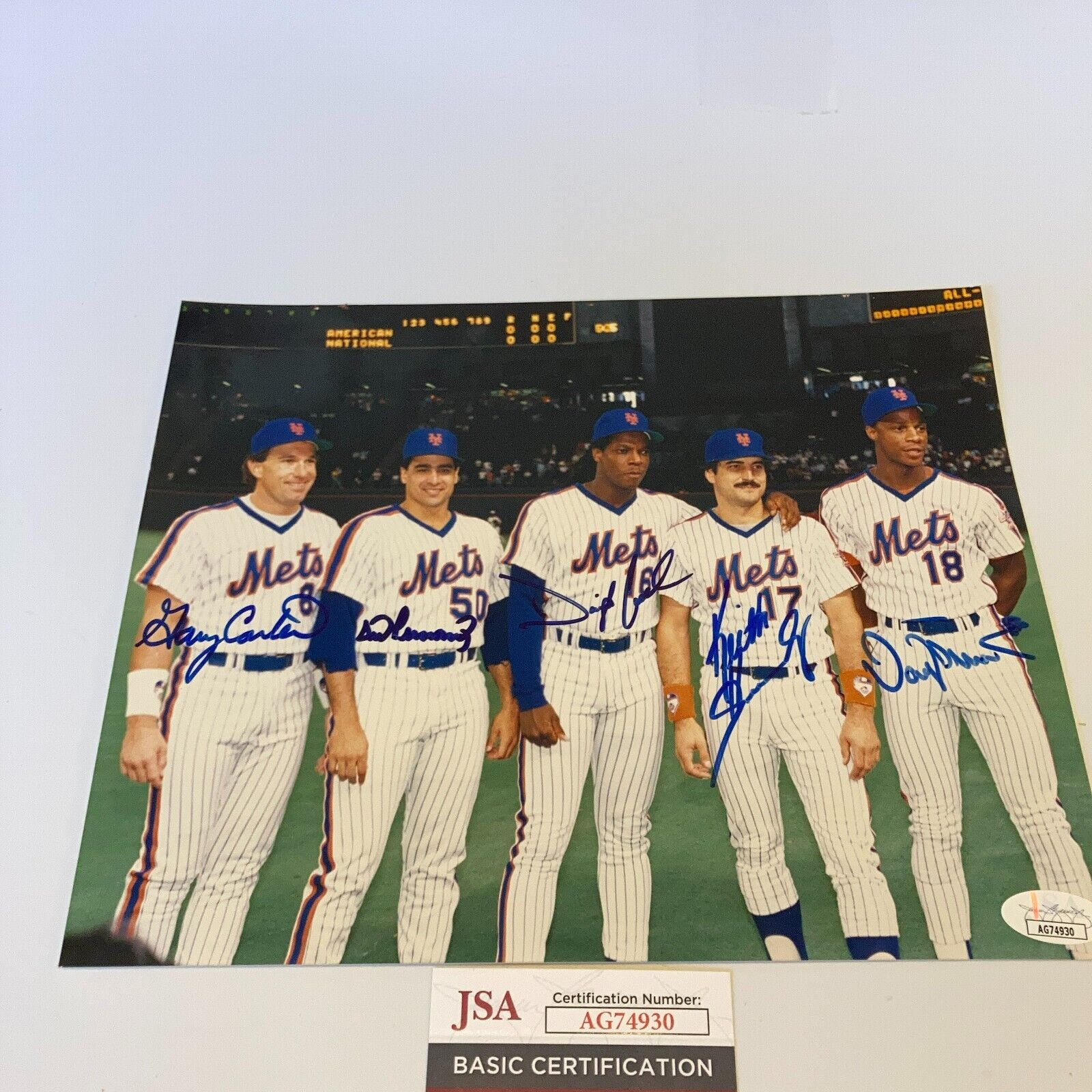 KEITH HERNANDEZ DARRYL STRAWERRY NEW YORK METS 8 X 10 PHOTO 1986