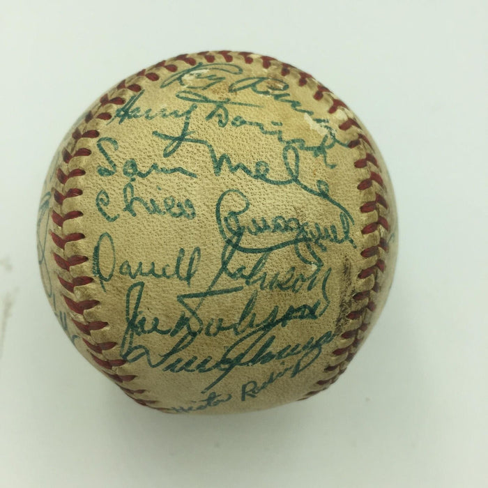 Nice 1952 Chicago White Sox Team Signed American League Baseball Nellie Fox JSA