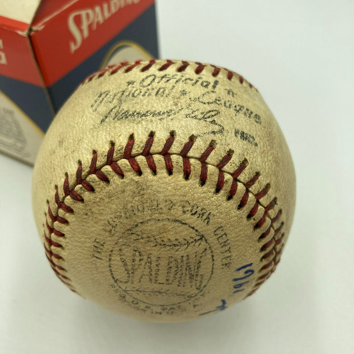 Felix Mantilla Signed 1961 Game Used Baseball Milwaukee Braves JSA COA