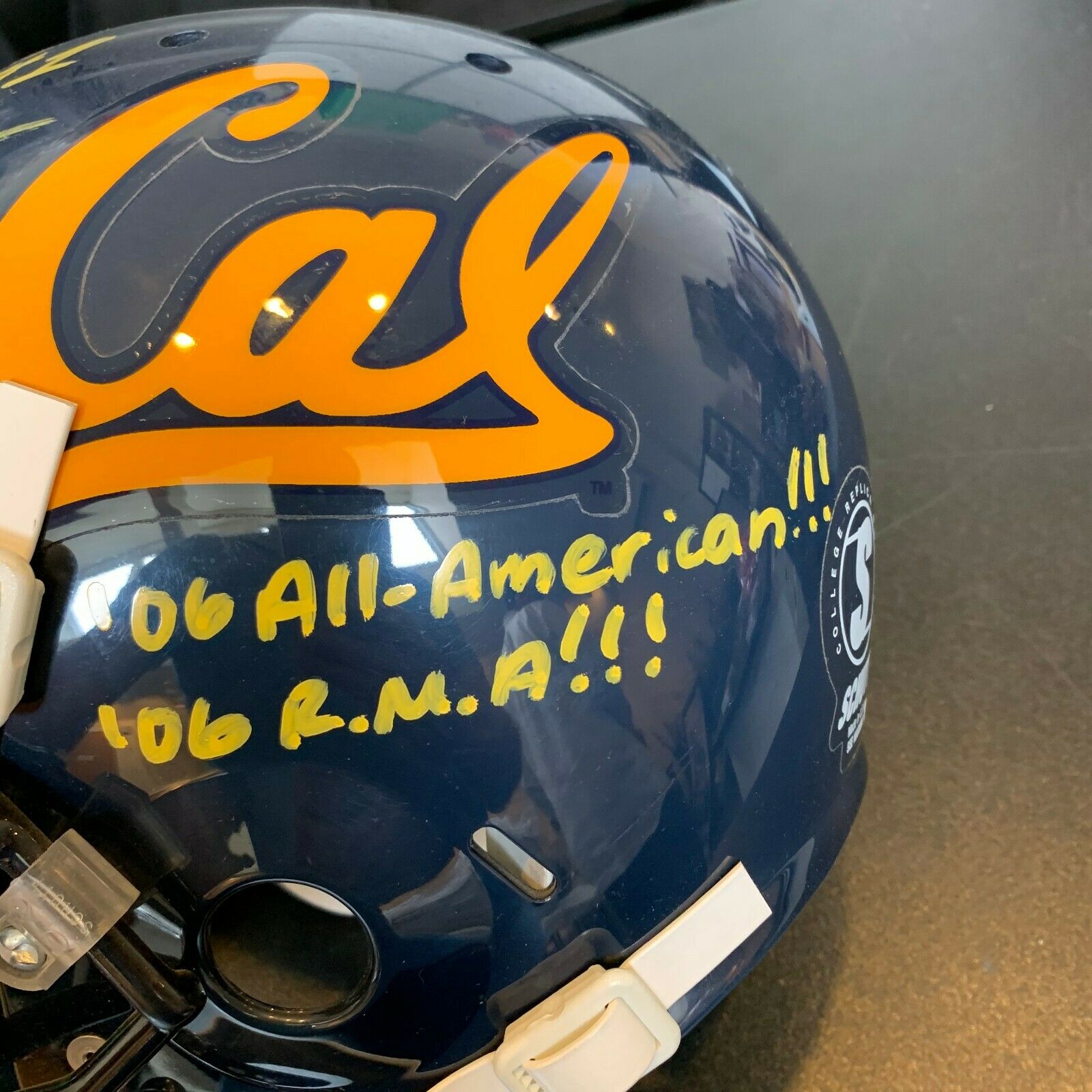 berkeley football helmet DeSean Jackson Signed Heavily Inscribed Cal Bears Full Size Helmet Wit — Showpieces Sports