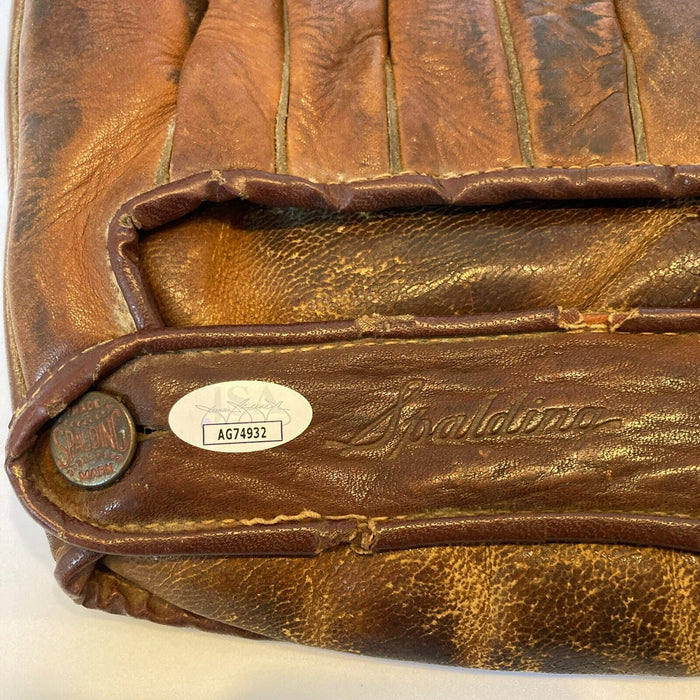 Phil Rizzuto HOF 1994 Signed Spalding 1950's Baseball Glove JSA COA