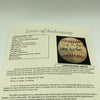 Max Carey Rube Marquard Zack Wheat 1910's Dodgers HOF Signed Baseball JSA COA