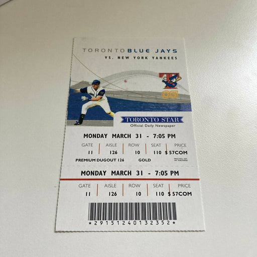 Hideki Matsui Yankees MLB Debut First Game Original Ticket March 31, 2003