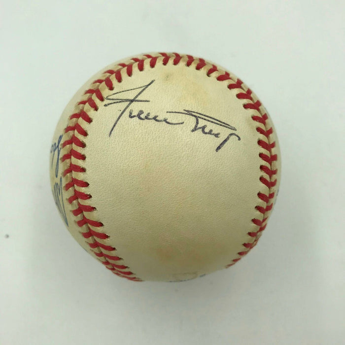 Rare Mickey Mantle Willie Mays Hank Aaron MVP Winners Signed Baseball JSA COA