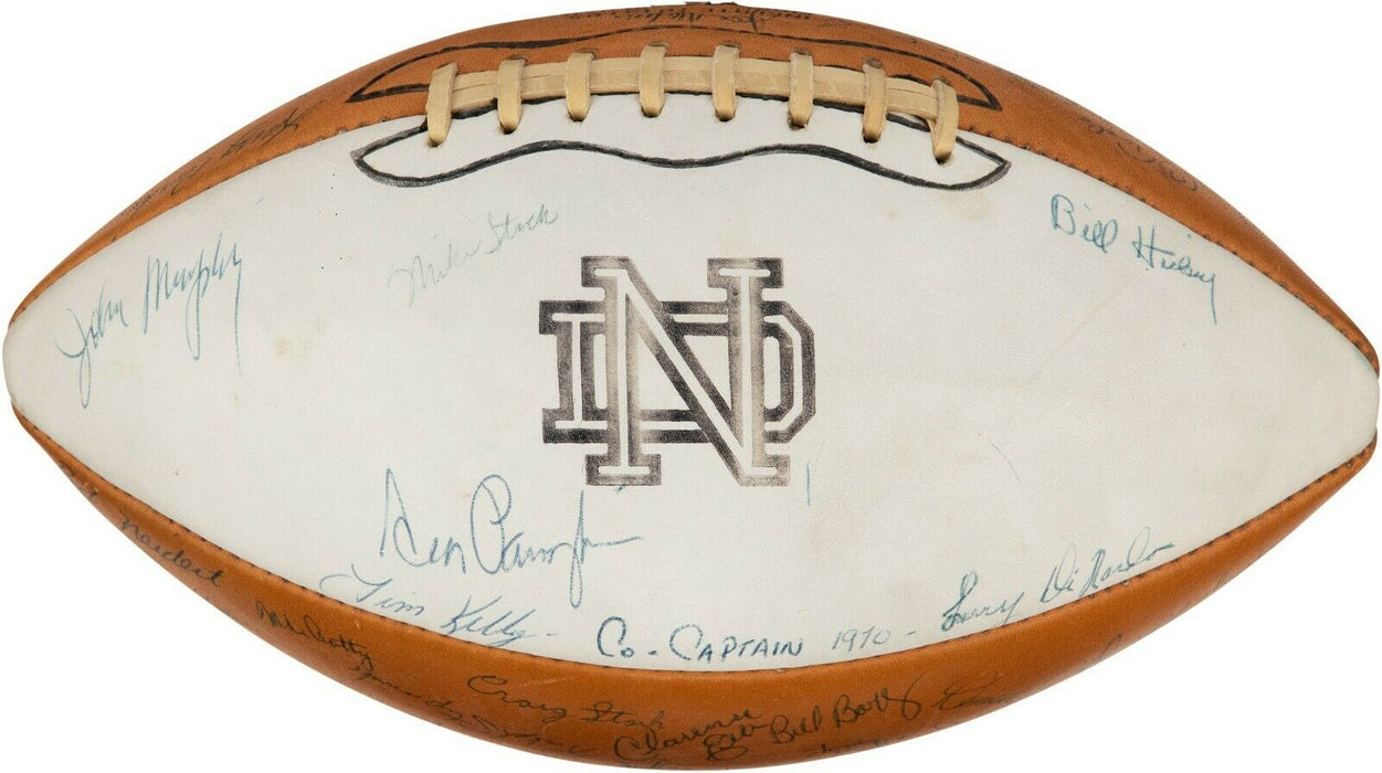 1970 Notre Dame Fighting Irish NCAA National Champions Team Signed Football PSA