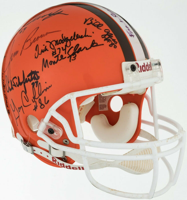 1964 Cleveland Browns NFL Champs Team Signed Authentic Game Helmet Beckett COA