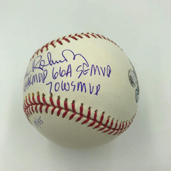 Brooks Robinson Signed Heavily Inscribed STAT Baseball Tristar & MLB Authentic