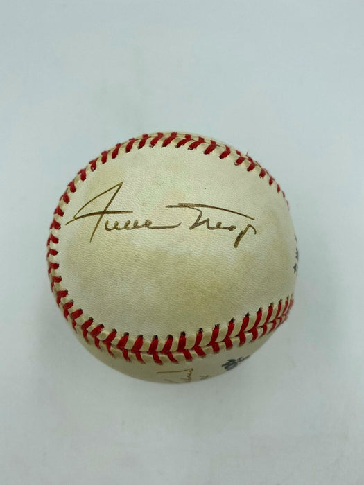 Ted Williams Willie Mays Stan Musial Harmon Killebrew Signed Baseball JSA COA