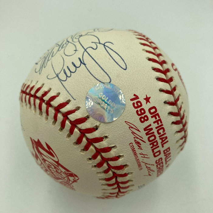 1998 New York Yankees World Series Champs Team Signed Baseball Derek Jeter JSA