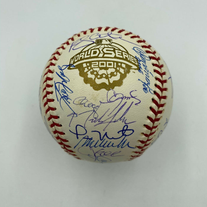2001 Yankees Team Signed WS Baseball Derek Jeter Mariano Rivera 35 Sigs JSA COA