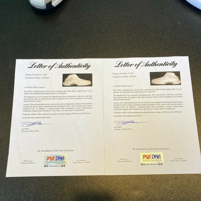 Kobe Bryant Signed 2000 Game Used Sneakers Shoes PSA DNA & Sports Investors COA