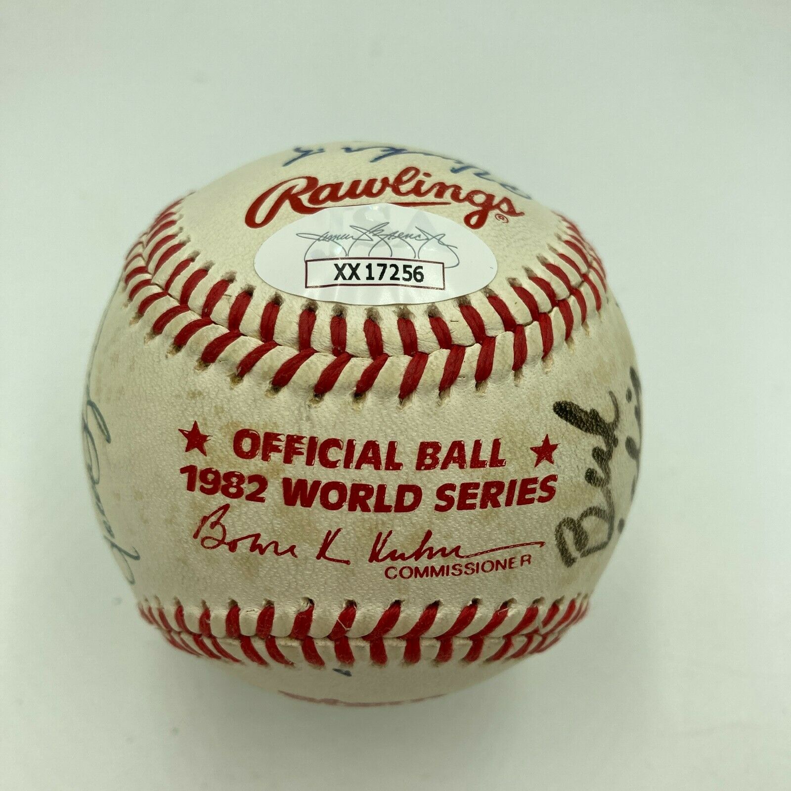 1982 Milwaukee Brewers AL Champs Team Signed World Series Baseball With JSA  COA