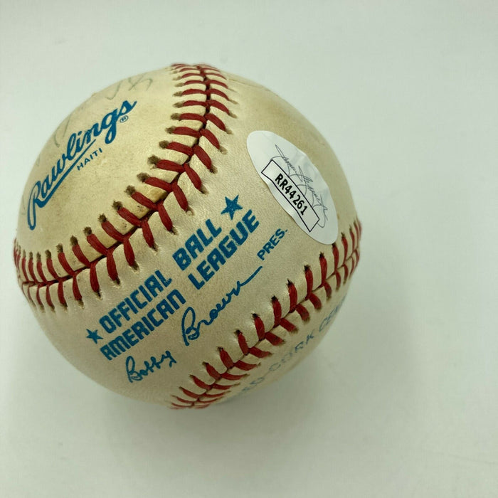 Cal Ripken Jr. Cal Ripken Sr. & Billy Ripken Signed American League Baseball JSA