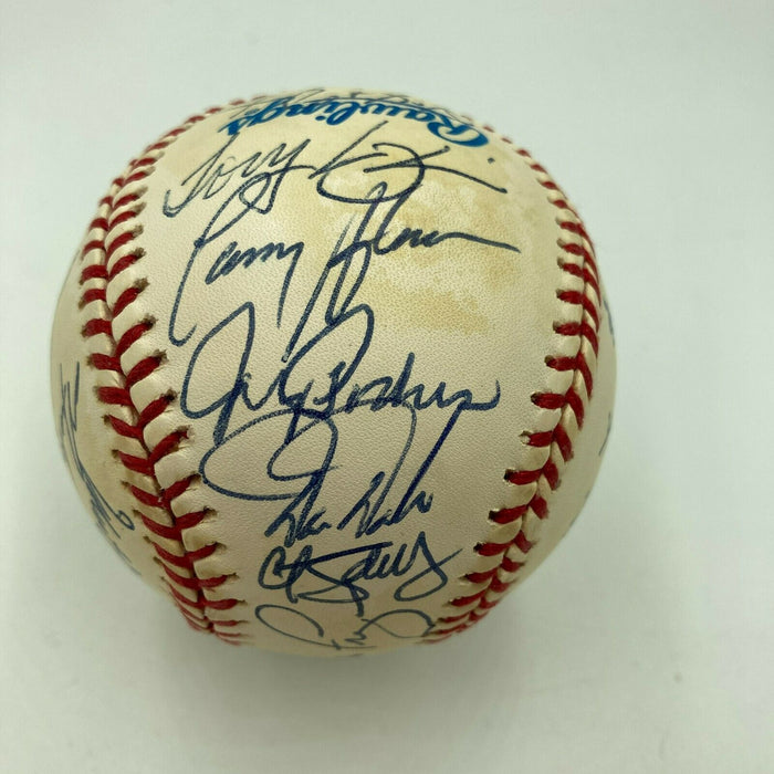 1993 Philadelphia Phillies NL Champions Team Signed World Series Baseball PSA