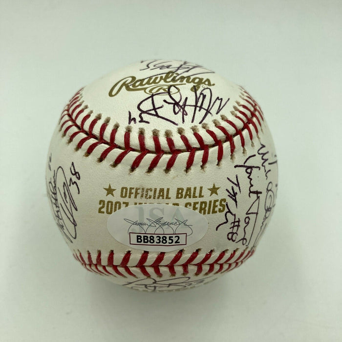 Rare 2007 Colorado Rockies NL Champs Team Signed World Series Baseball JSA COA