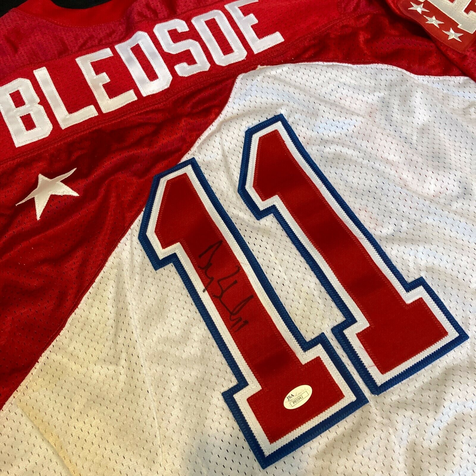 Rare Drew Bledsoe Signed Authentic Game Model 1997 Pro Bowl Wilson