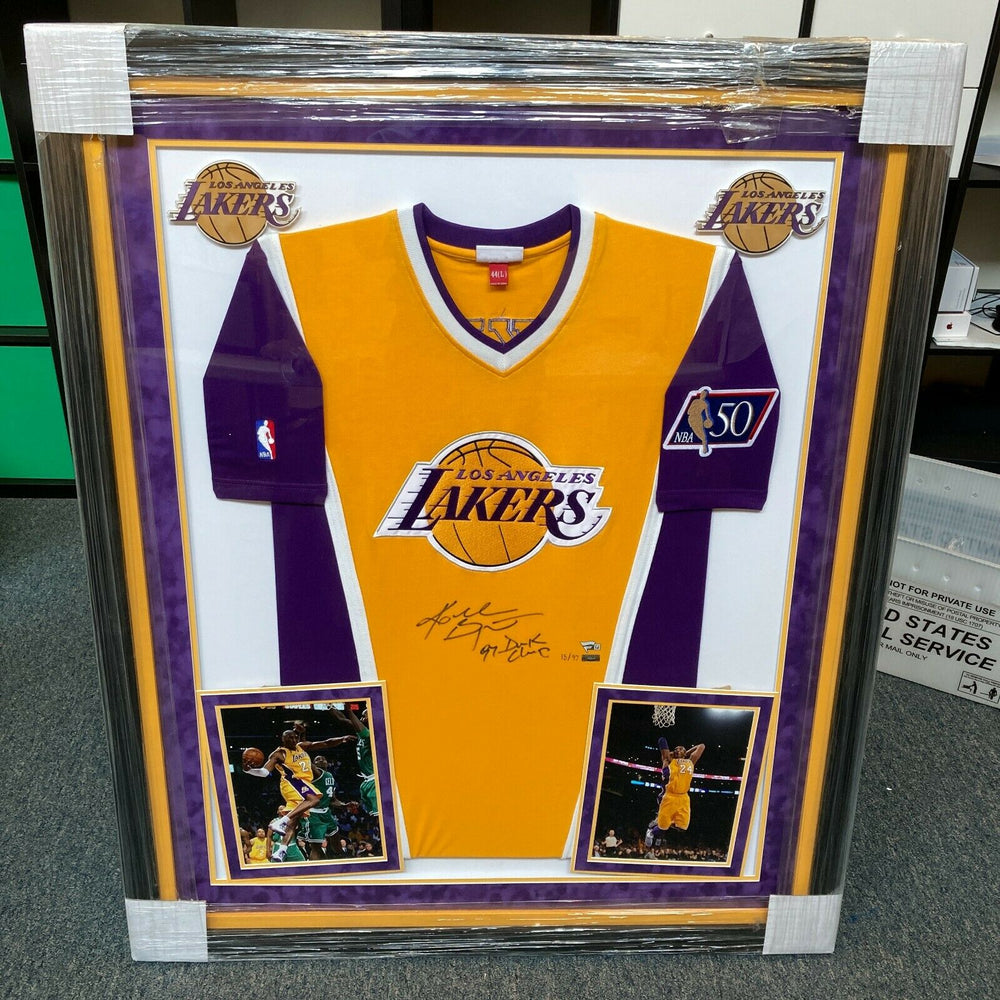 Kobe Bryant "1997 Dunk Champ" Signed Los Angeles Lakers Jersey Framed Panini COA