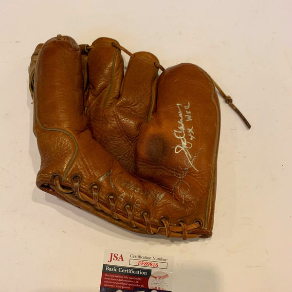 Jerry Coleman Signed 1950's Game Model Baseball Glove NY Yankees JSA COA