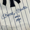 Beautiful Mickey Mantle No. 6 Signed Inscribed NY Yankees Rookie Jersey PSA JSA