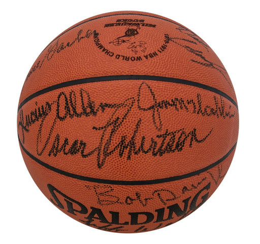 1970-71 Milwaukee Bucks NBA Champions Team Signed Official Basketball JSA COA
