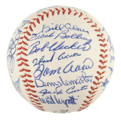 Stunning 1962 Milwaukee Braves Team Signed NL Baseball With Hank Aaron JSA COA