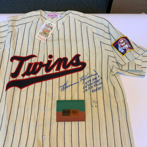 Magnificent Harmon Killebrew Signed Inscribed STATS Minnesota Twins Jersey UDA