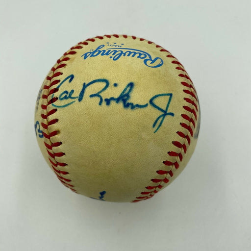 Cal Ripken Jr Frank & Brooks Robinson Eddie Murray Palmer Signed Baseball JSA