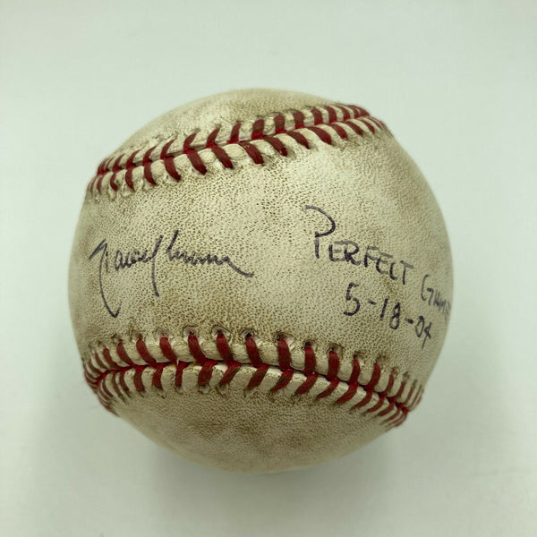 Historic Randy Johnson 2004 Perfect Game Signed Inscribed Game Used Baseball JSA