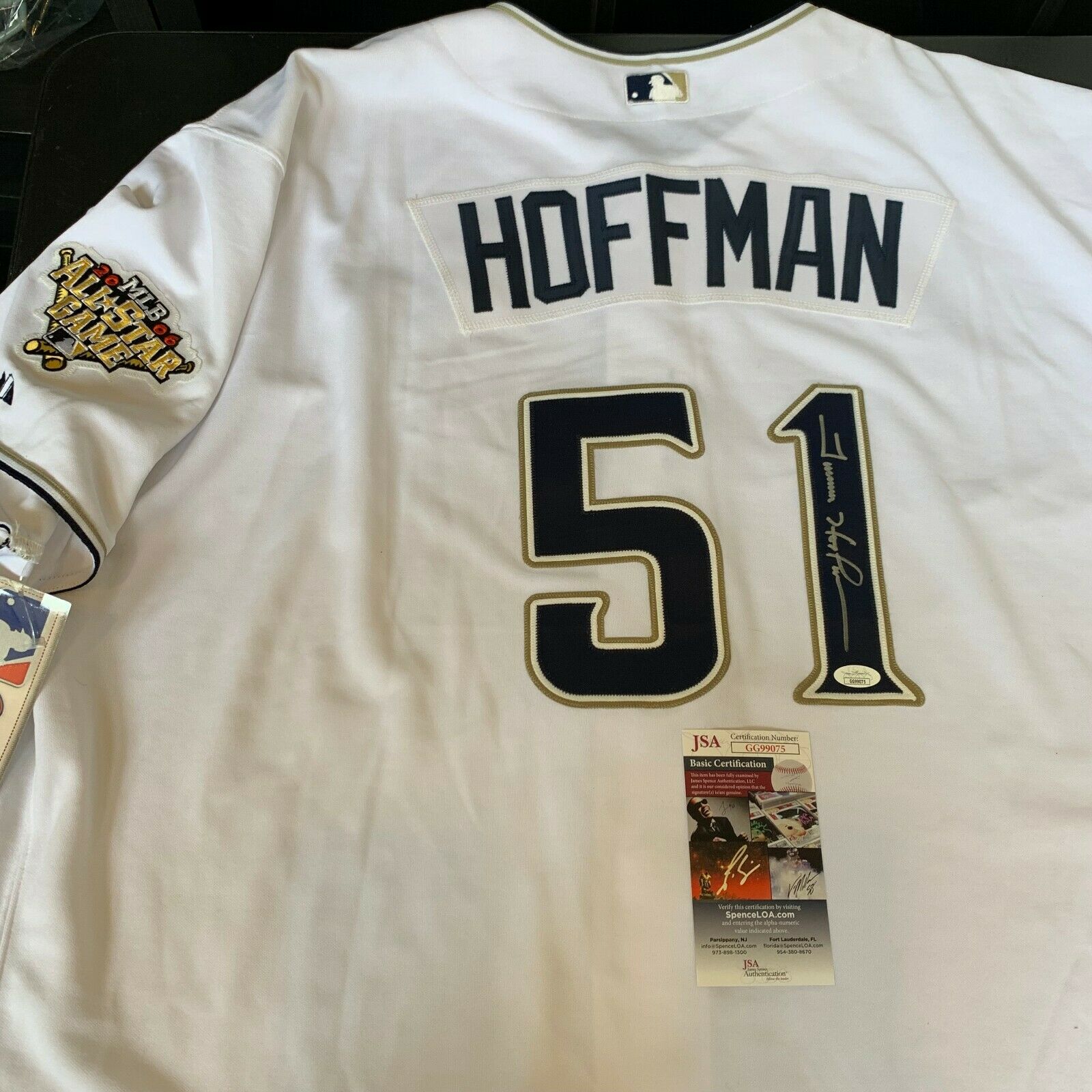Trevor Hoffman Signed Authentic Majestic San Diego Padres Jersey