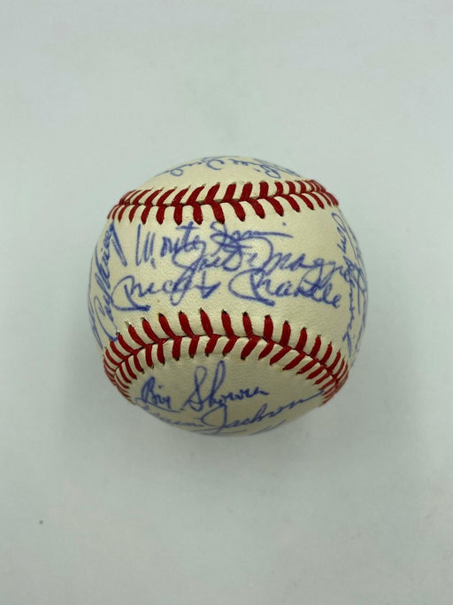 Casey Stengel 80th Birthday Signed Baseball Mickey Mantle & Joe Dimaggio JSA COA