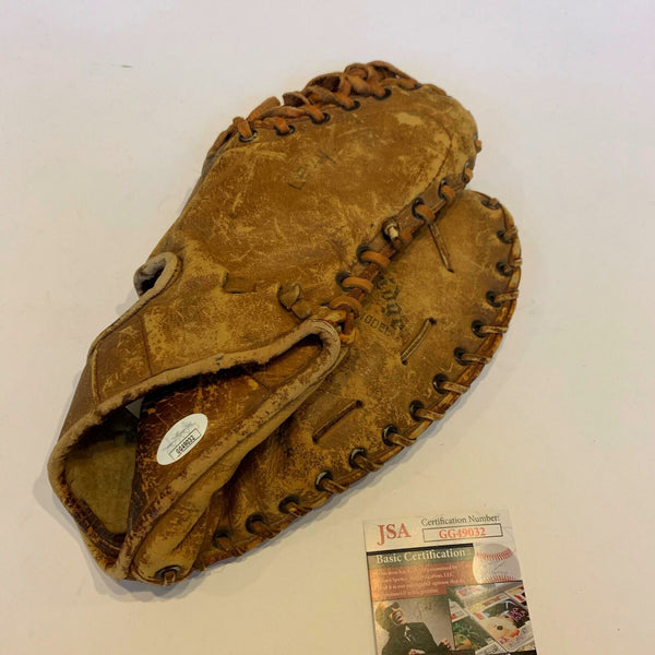 Bill Moose Skowron Signed Vintage 1950's Game Model Glove With JSA COA