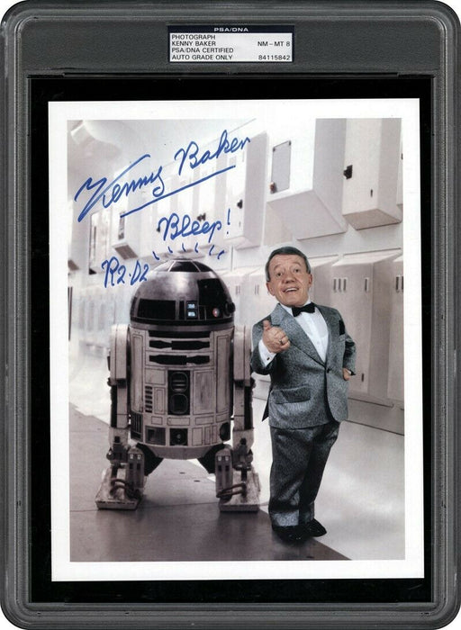 Kenny Baker "R2-D2" Signed 8x10 Star Wars Photo PSA/DNA Near Mint