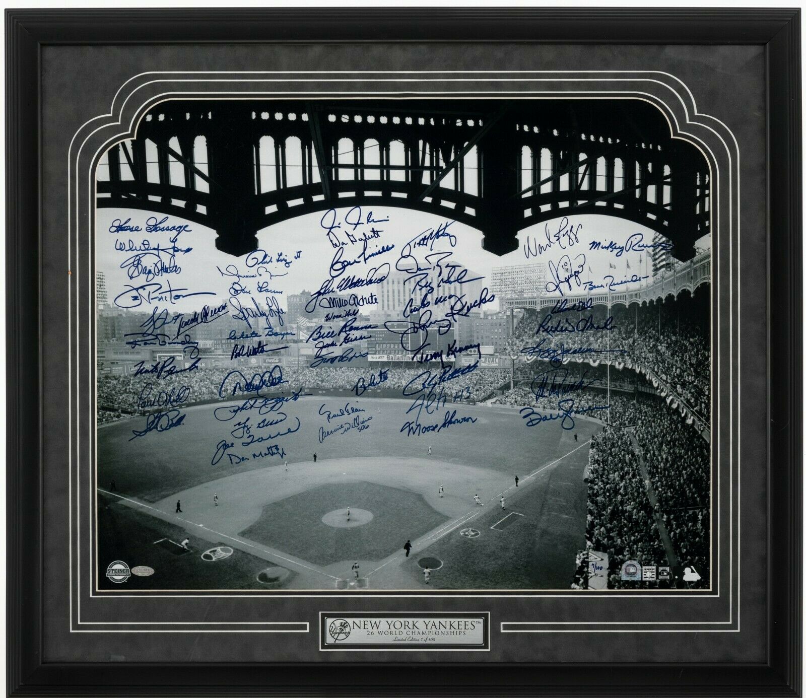 Derek Jeter Mariano Rivera Yankees Legends Team Signed 16x20 Photo Steiner COA