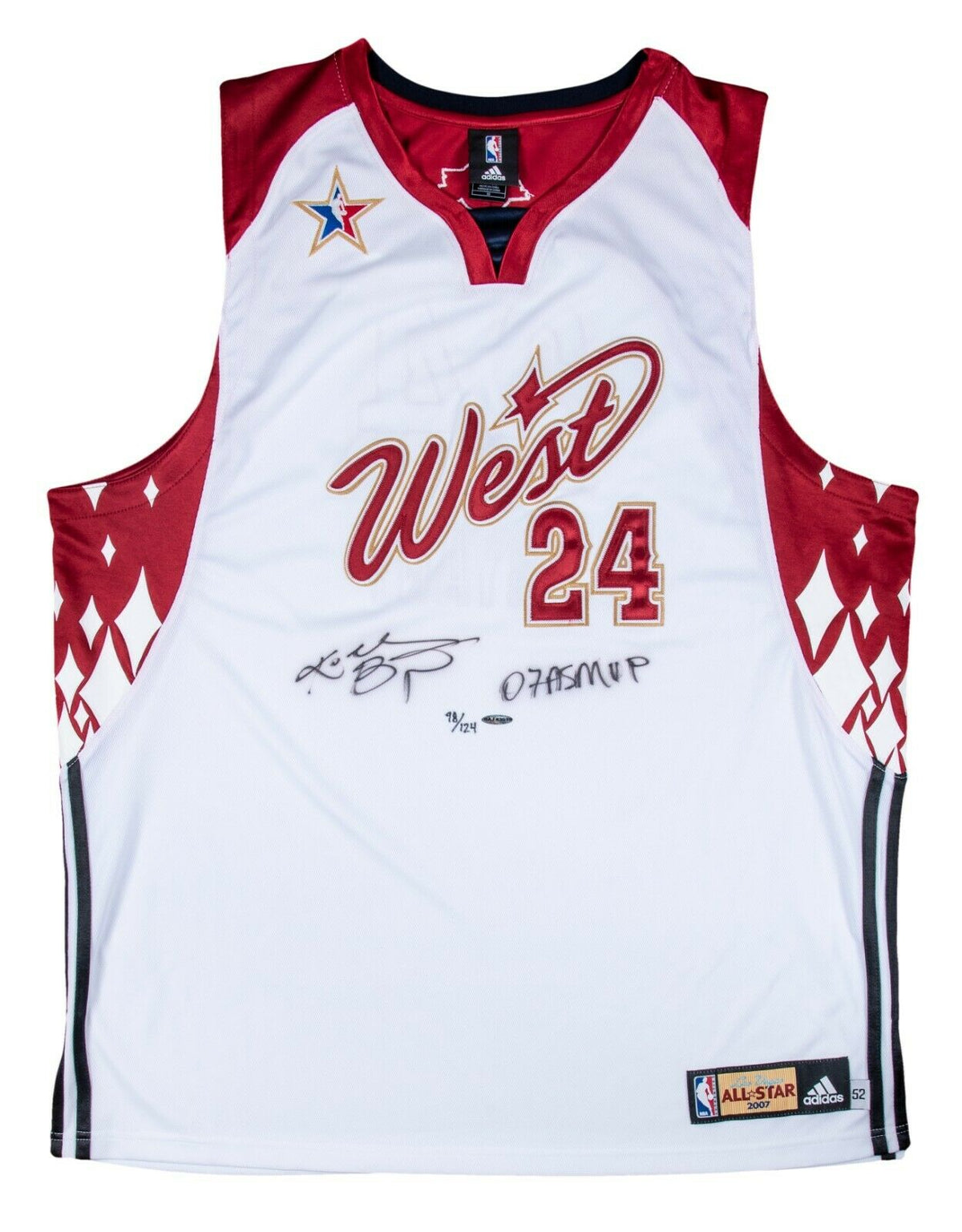 Kobe Bryant 2007 A.S. MVP Signed 2007 All Star Game Jersey UDA Upper Showpieces Sports