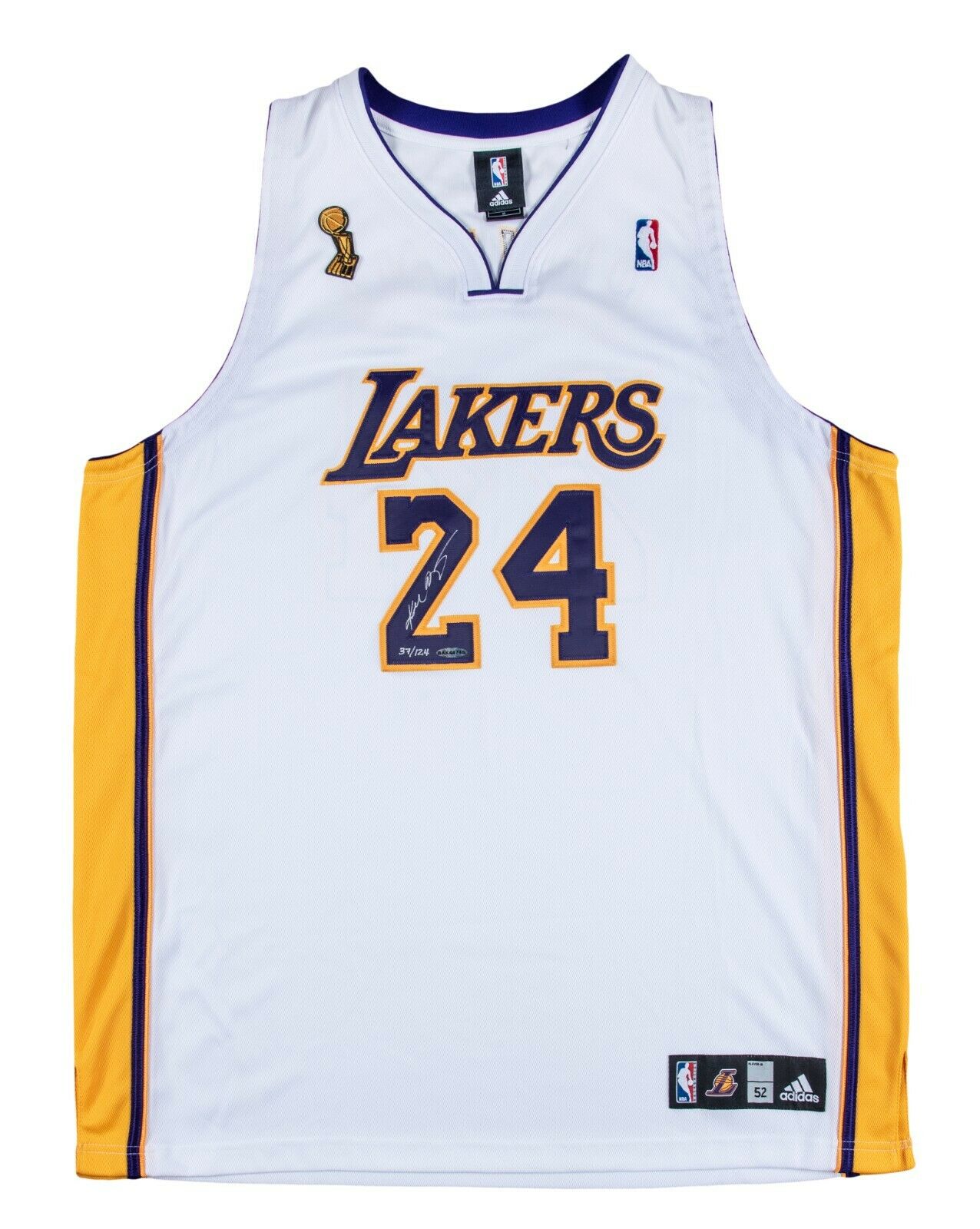 Adidas Kobe Bryant #24 Los Angeles Lakers T- Shirt Gold Jersey