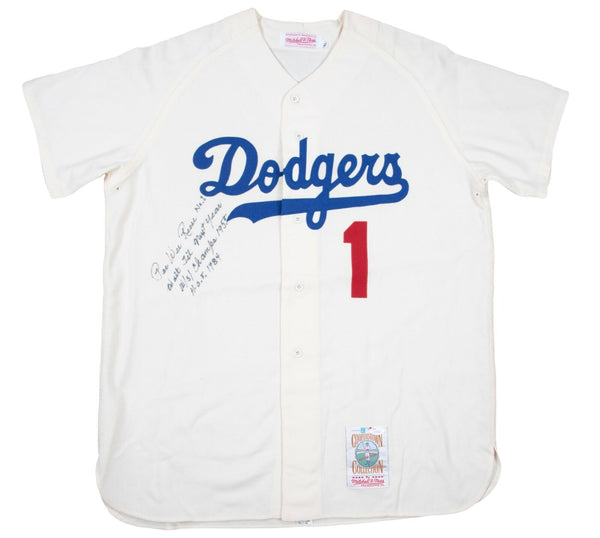 The Finest Pee Wee Reese Signed Heavily Inscribed Brooklyn Dodgers Jersey JSA