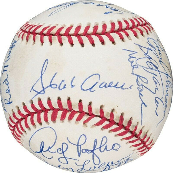 Beautiful 1957 Milwaukee Braves World Series Champs Team Signed Baseball PSA DNA