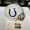 Johnny Unitas & Peyton Manning Signed Indianapolis Authentic Full Helmet JSA