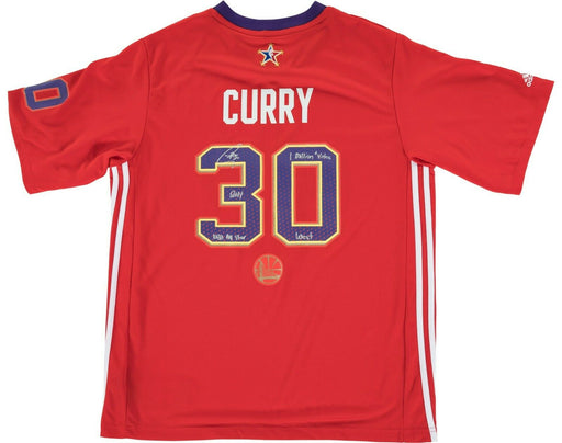 Stephen Curry Signed Heavily Inscribed 2014 All Star Game Jersey JSA & Beckett