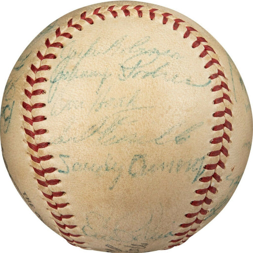 Jackie Robinson & Roy Campanella 1954 Dodgers Team Signed Baseball PSA DNA COA