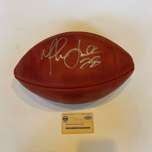 Marshall Faulk Signed Wilson Official NFL Game Football With Steiner COA